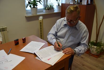Podpisanie Umowy z Wykonawcą na zadanie Rewitalizacja zbiornika wodnego w miejscowości Baranów