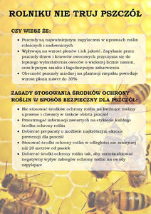 Powiększ grafikę: Rolniku nie truj pszczół - broszura informacyjna