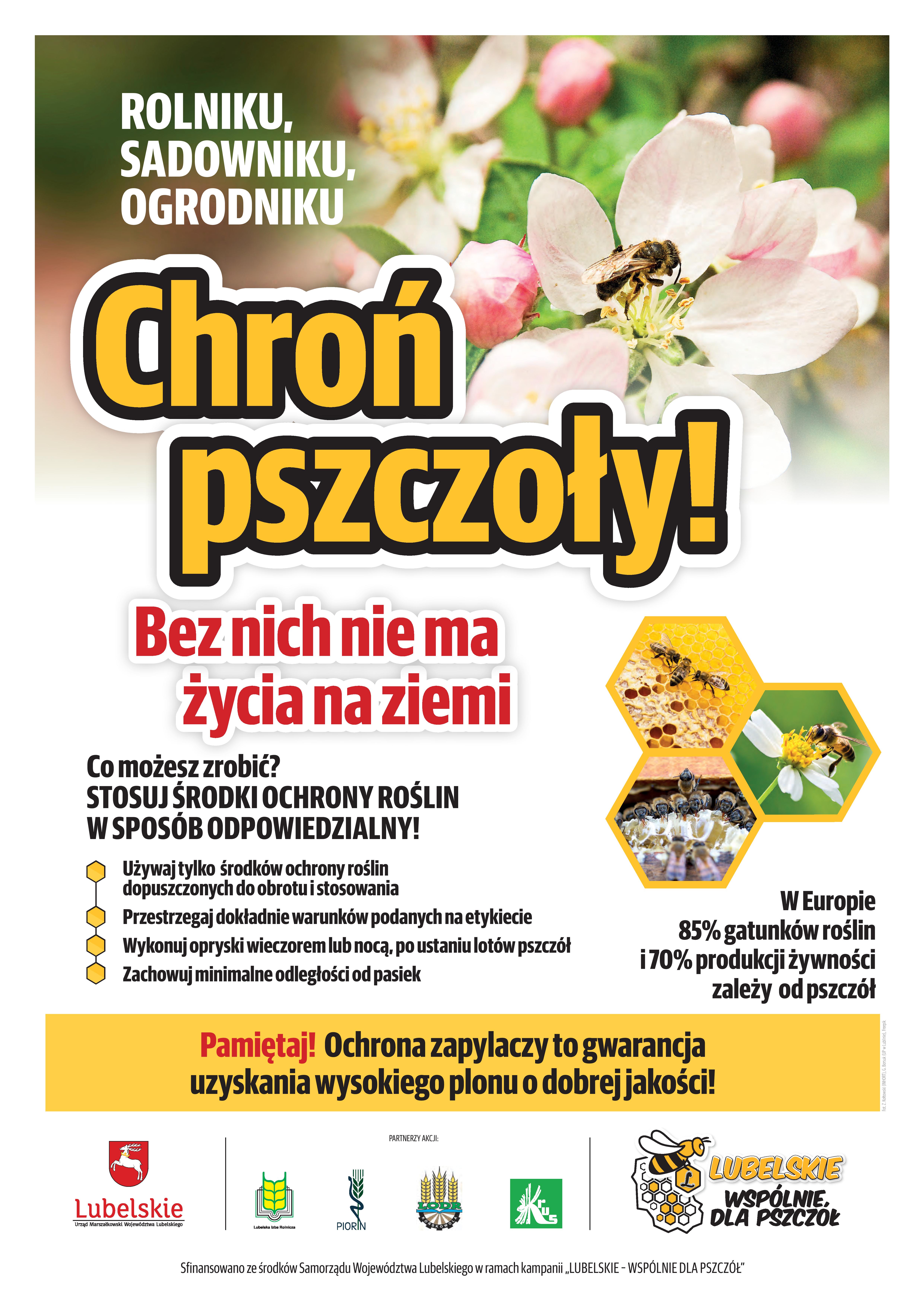 Lubelskie – wspólnie dla pszczół - plakat