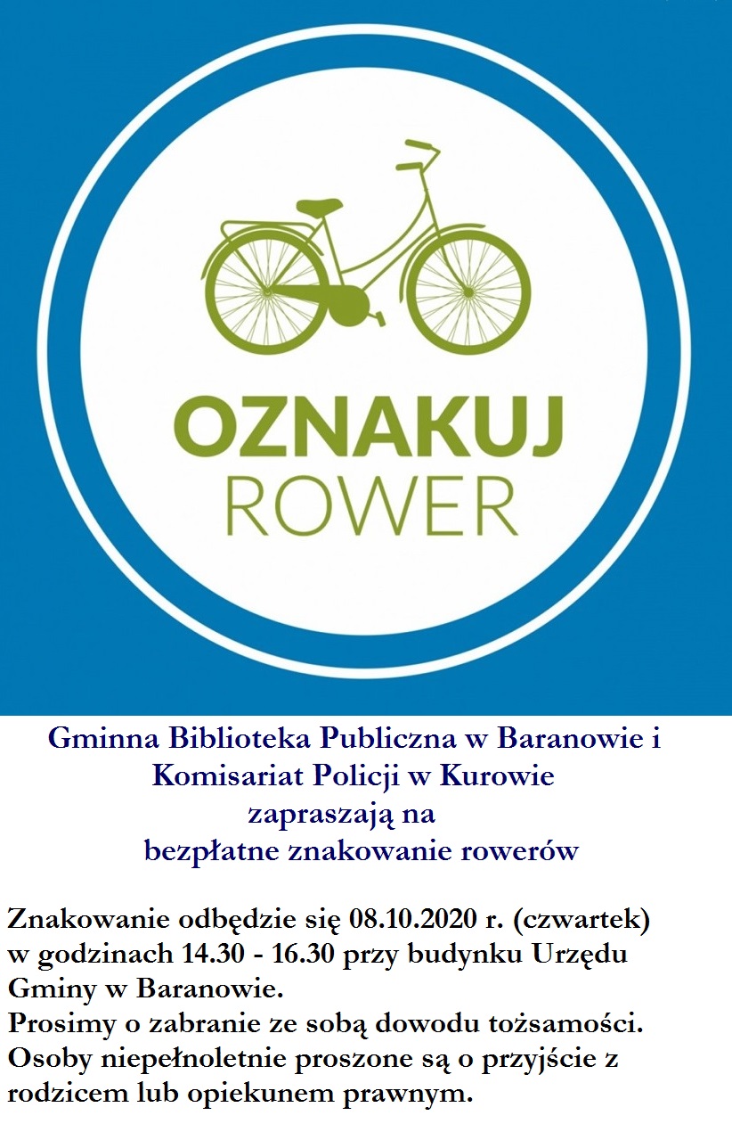 Znakowanie rowerów w Baranowie