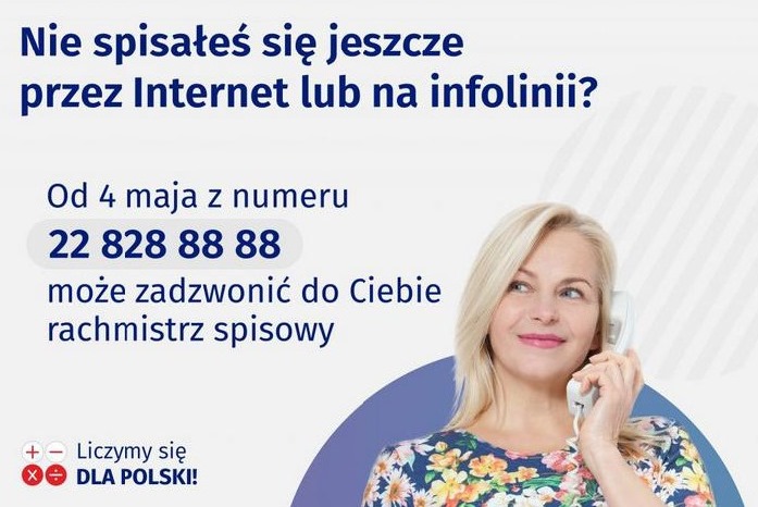 Od 4 maja br. pracę rozpoczynają rachmistrzowie telefoniczni