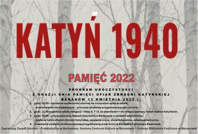 Uroczystości dnia pamięci ofiar zbrodni Katyń 2022