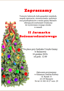 Zaproszenie II Jakrmark Bożonarodzeniowy