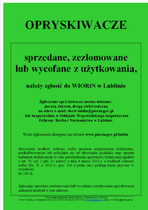 Opryskiwacze Komunikat