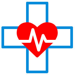 Rejestracja online - symbol serca i krzyża