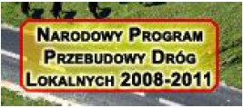 Logo Narodowego Programu Przebudowy Dróg Lokalnych 2008-2011