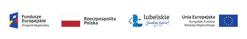 Logotypy: Fundusze Europejskie - Program Regionalny, Rzeczpospolita Polska, Lubelskie, Unia Europejska - Europejski Fundusz Społeczny