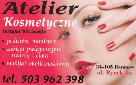 Baner: Atelier Kosmetyczne Justyna Wiszowata