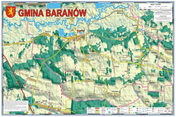 Powiększ grafikę: Mapa Gminy Baranów